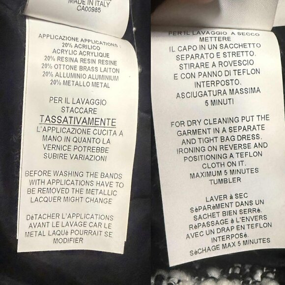 MSGM Milano Embellished Tweed Fringe Top Size 38 (M/L) Rare Runway-Style Boucle - Picture 6 of 15